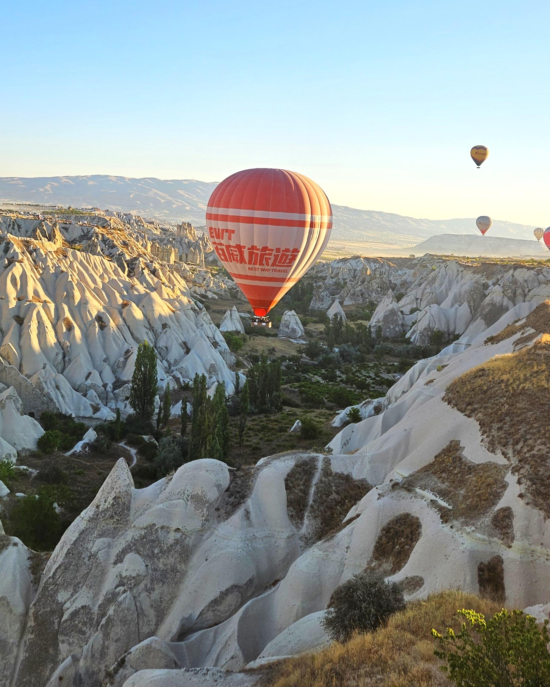 Globos sobre Capadocia desde el aire