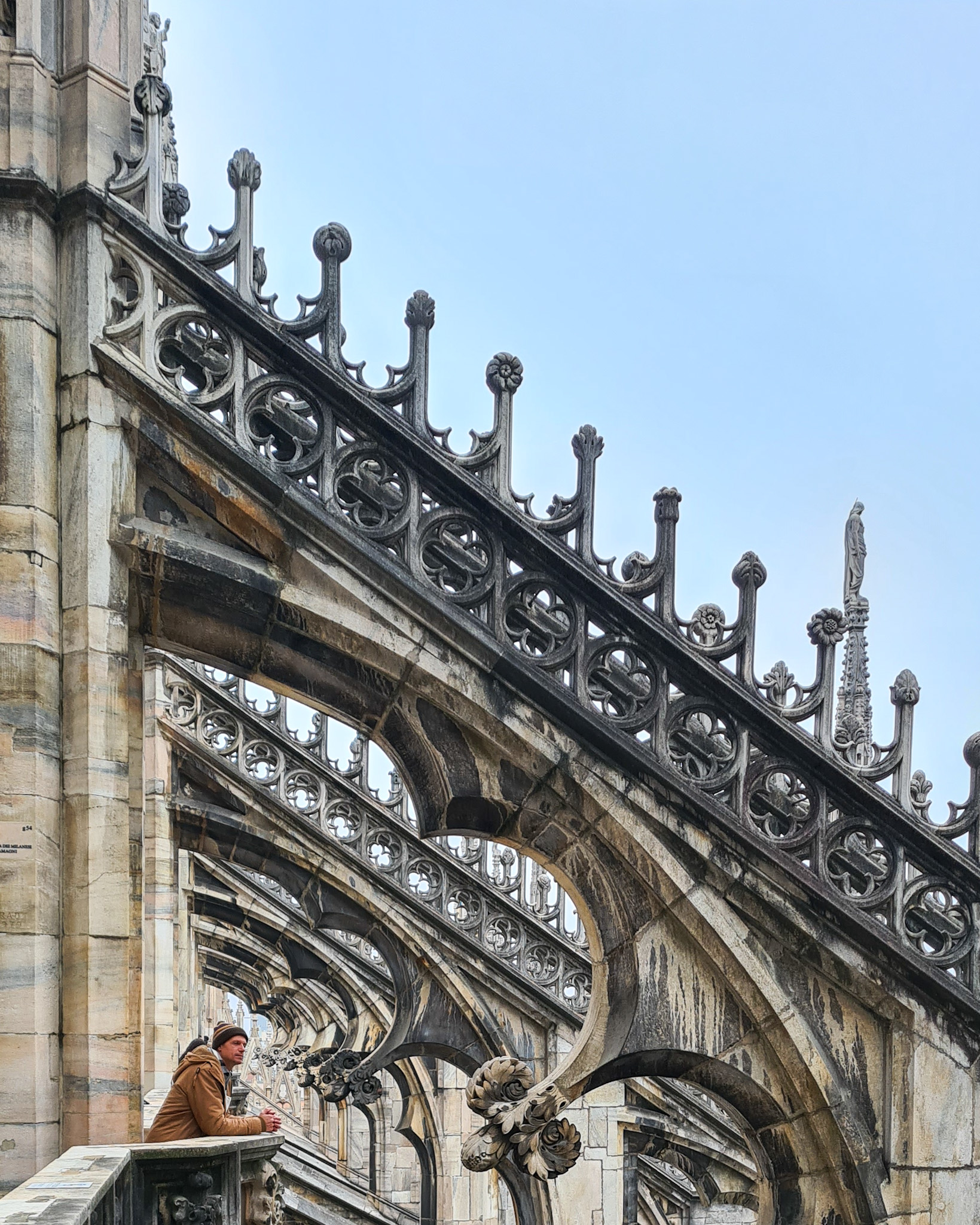 Disfrutando de las vistas desde el Duomo