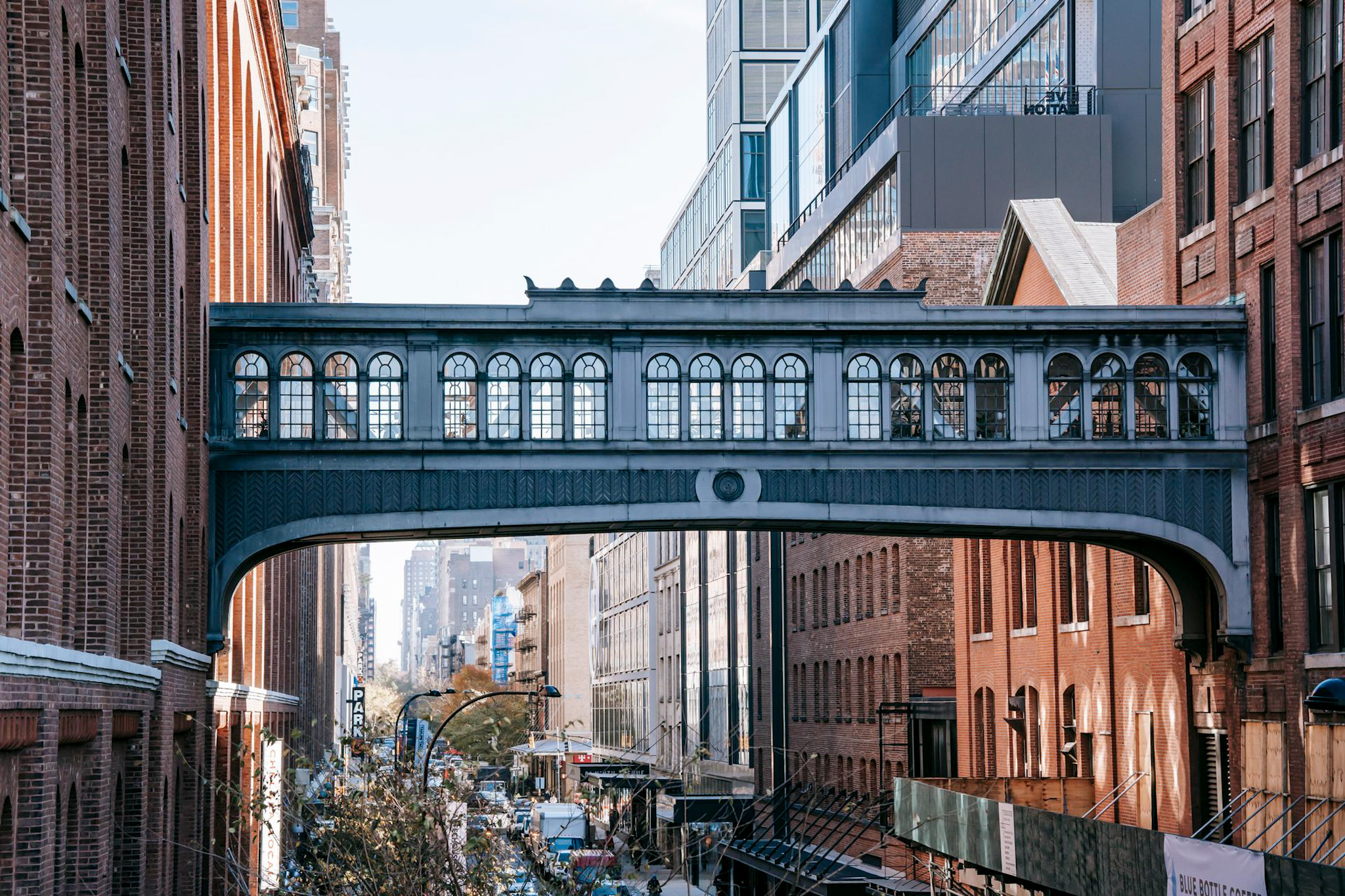 Perspectiva del paseo elevado de la High Line en Nueva York