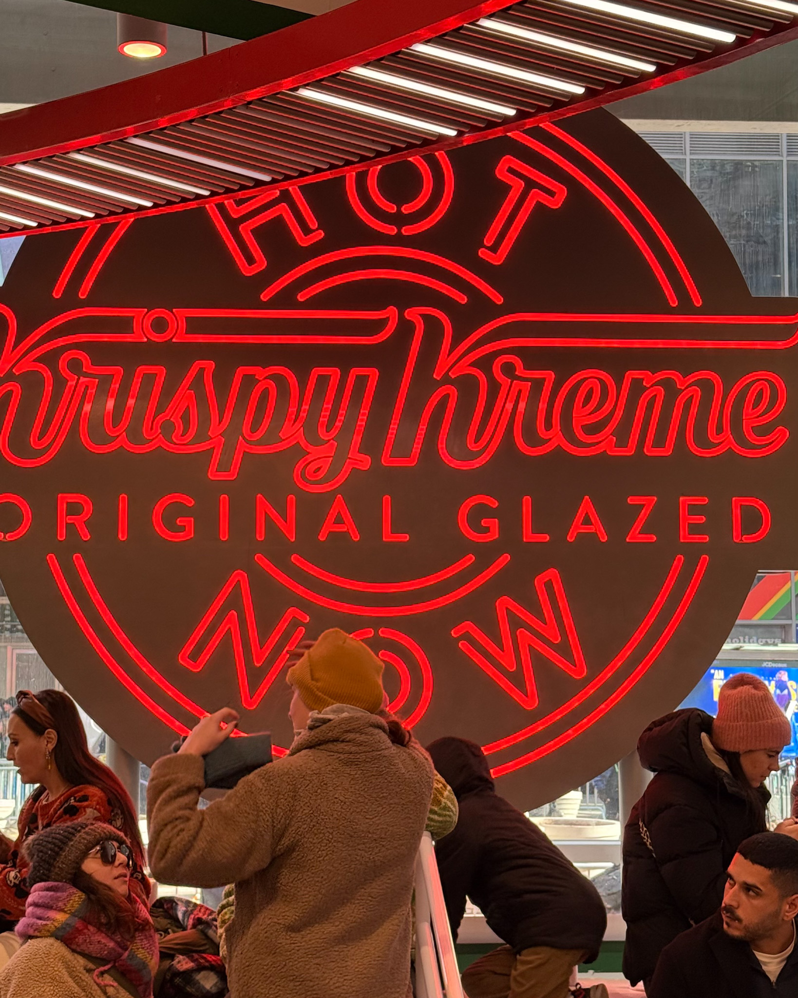 Donuts glaseados de Krispy Kreme Times Square en Nueva York