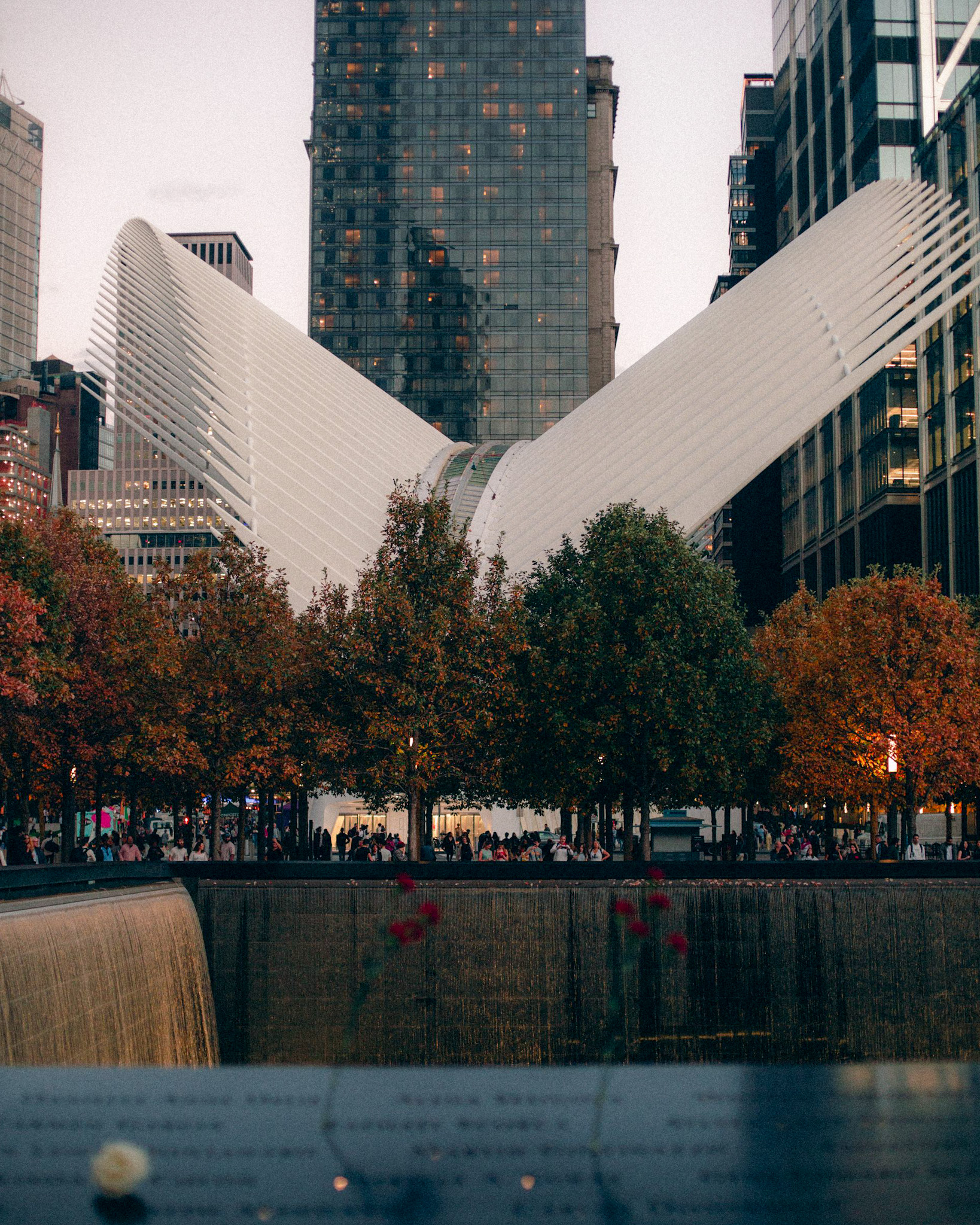 Oculus del World Trade Center al atardecer en Nueva York