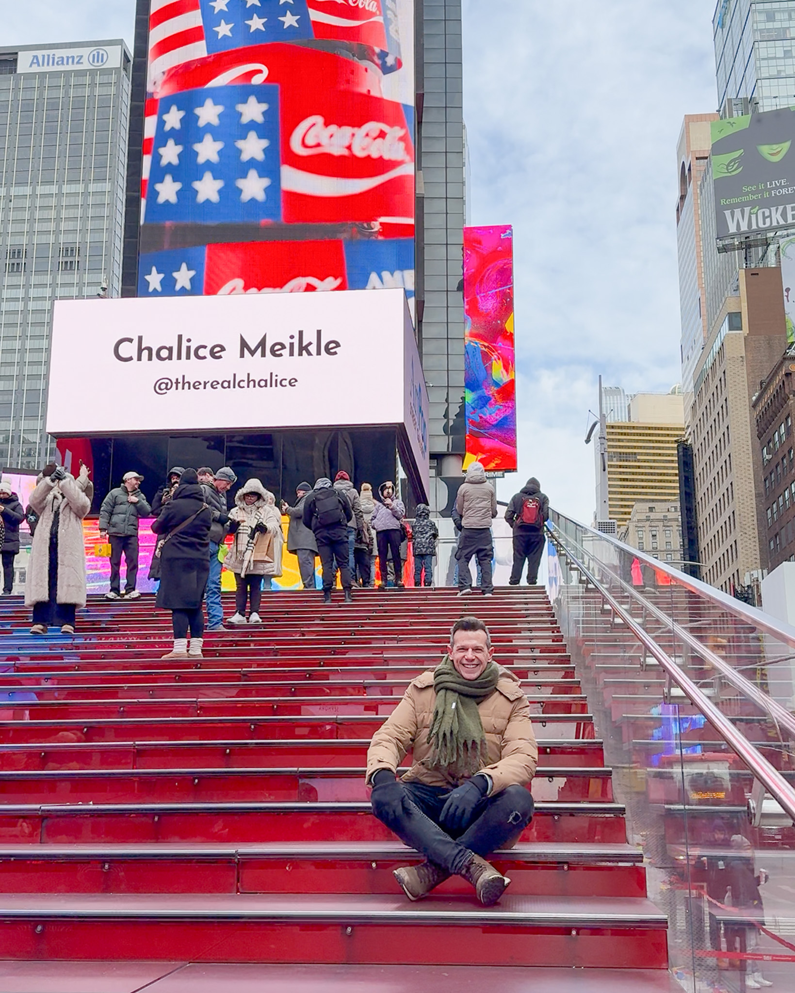Nueva York en invierno con decoración navideña