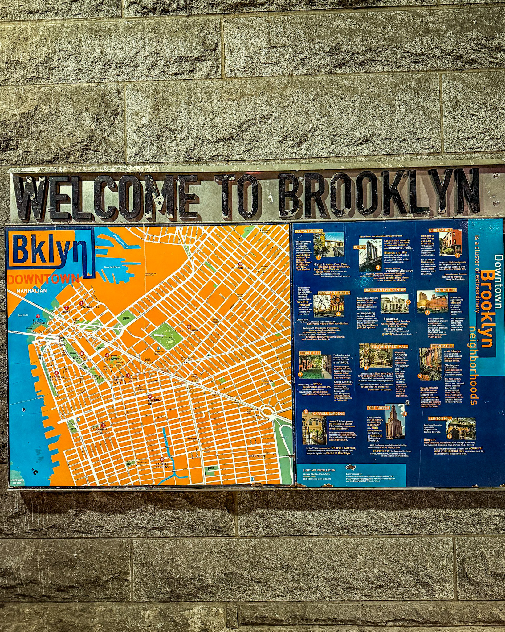 Welcome to Brooklyn, cartel icónico del barrio