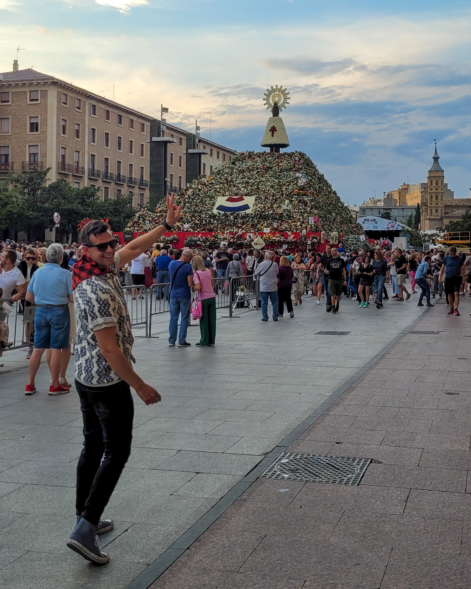 En Zaragoza, durante las fiestas del Pilar