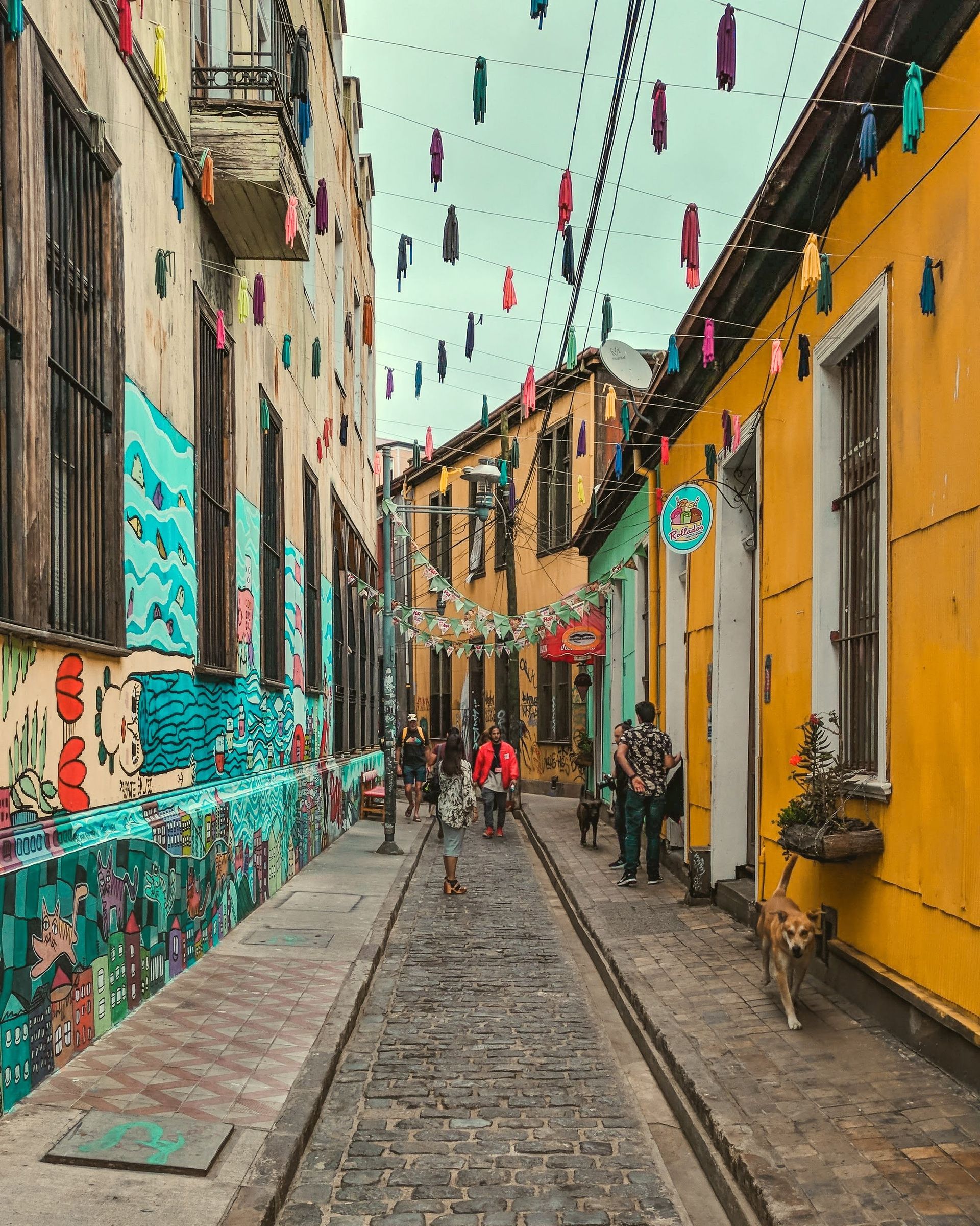 Casas coloridas en el barrio de Barranco, Lima