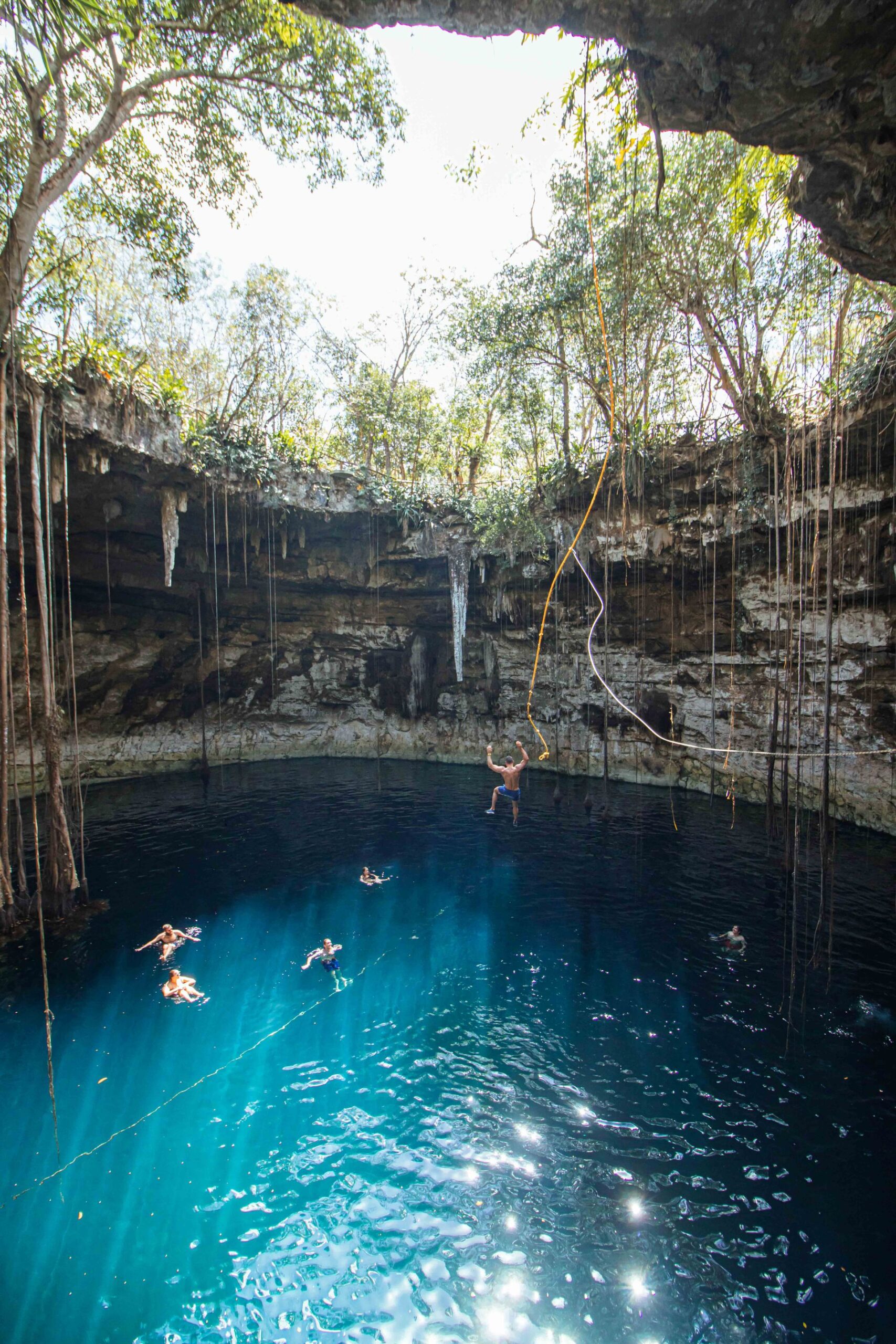 Cenote en la península de Yucatán