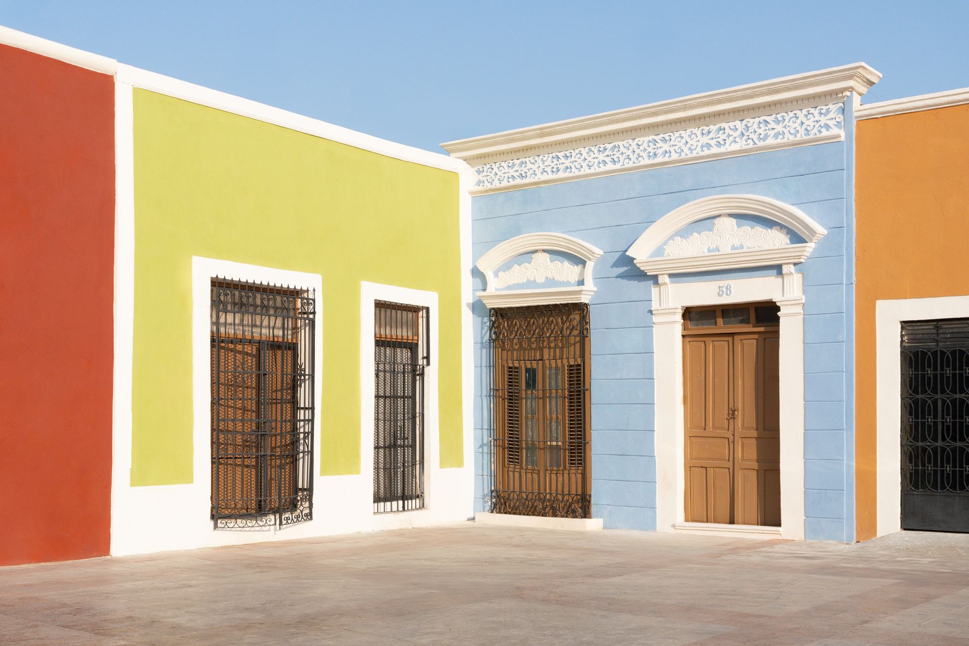 Panorámica del colorido Campeche en México